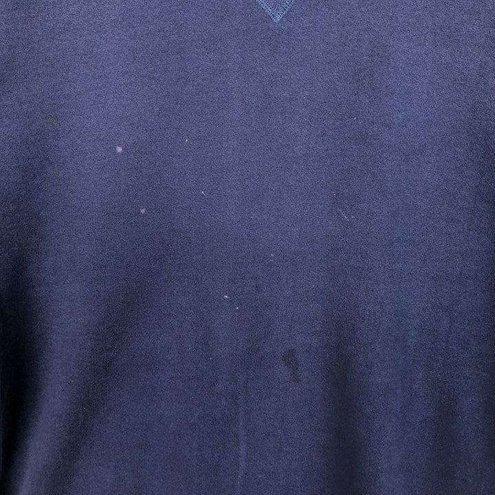 90'S Russell plain blank sweatshirt, sweatshirt, made in USA, men's XL size, vintage cotton navy blue type Vintage Second Hand
