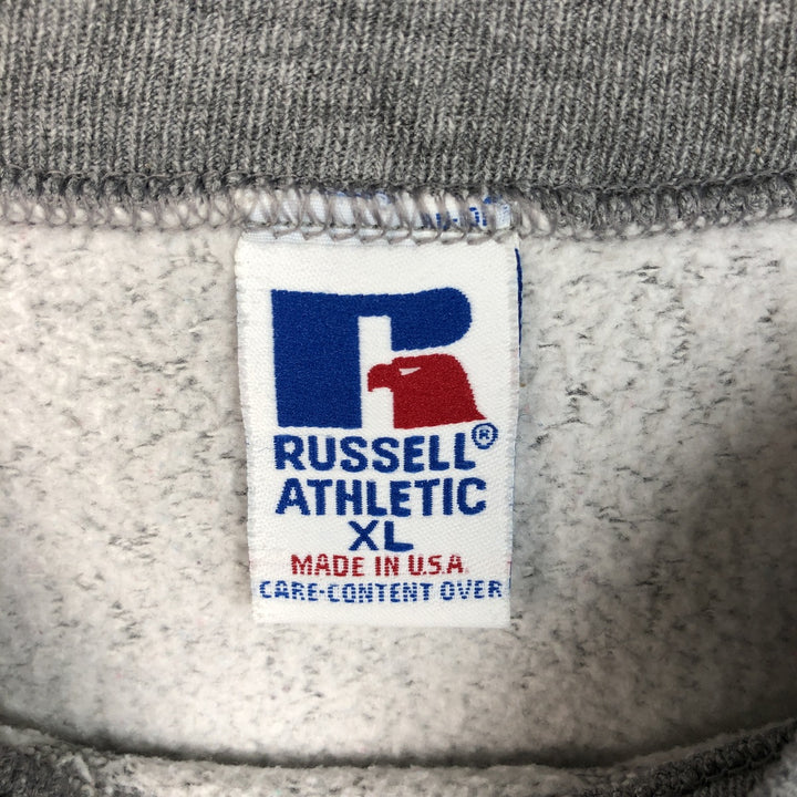 90'S Russell plain blank sweatshirt, sweatshirt, made in USA, men's XL size, vintage polyester gray type Vintage Second Hand