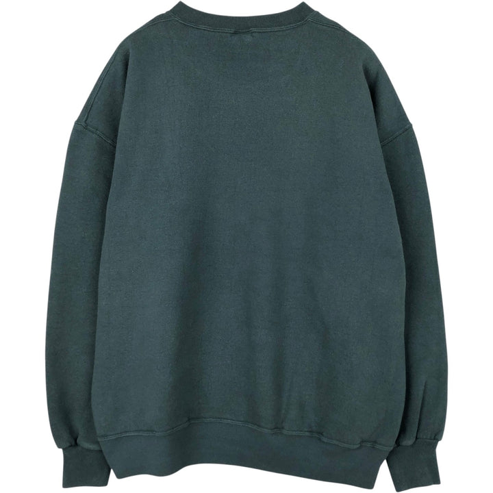 90'S Russell plain blank sweatshirt, sweatshirt, men's XXL size, vintage cotton Green type dark green Vintage Second Hand