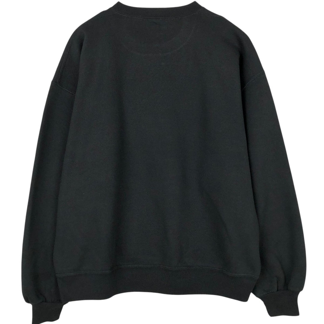 90'S Russell plain blank sweatshirt, sweatshirt, made in USA, men's XL size, vintage cotton black type Vintage Second Hand