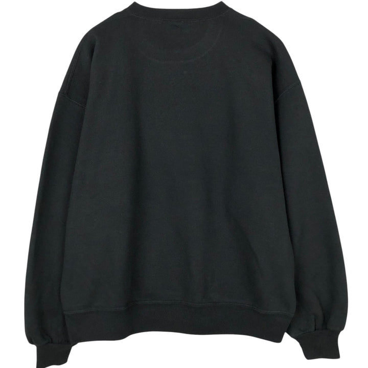 90'S Russell plain blank sweatshirt, sweatshirt, made in USA, men's XL size, vintage cotton black type Vintage Second Hand