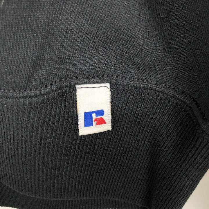 90'S Russell plain blank sweatshirt, sweatshirt, made in USA, men's XL size, vintage cotton black type Vintage Second Hand