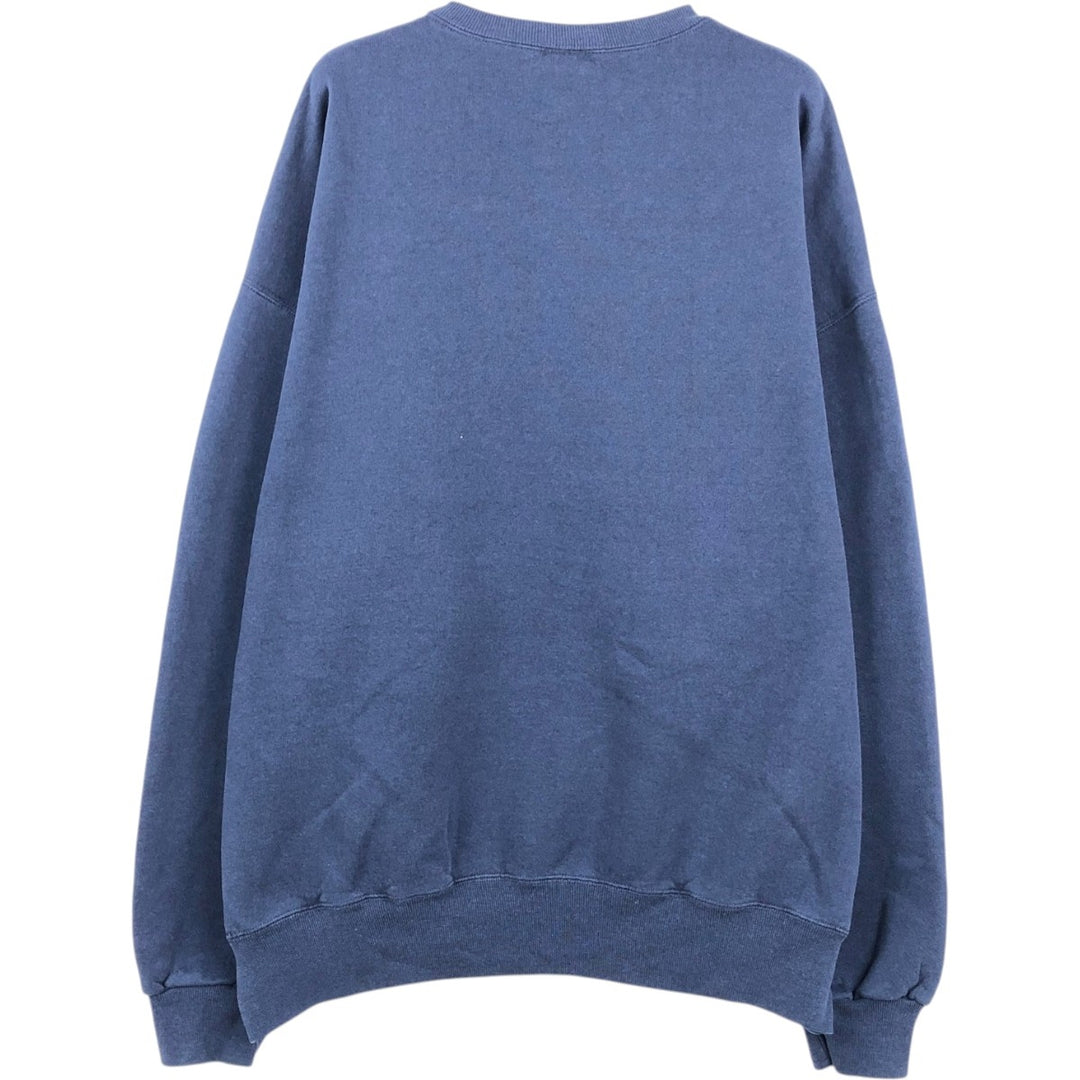 90'S Russell plain blank sweatshirt, sweatshirt, men's XXL size, vintage cotton navy blue type Vintage Second Hand