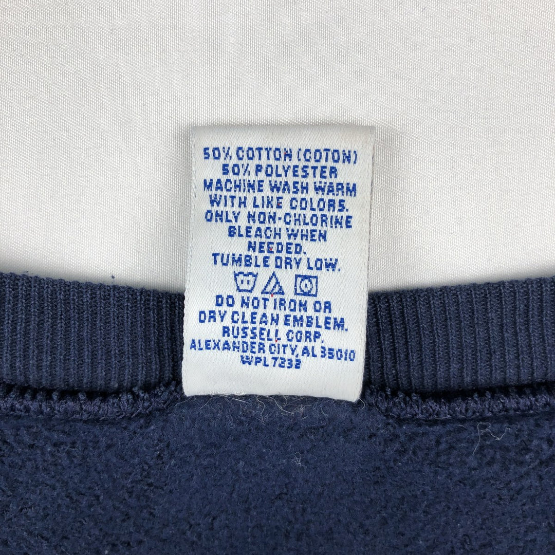 90'S Russell plain blank sweatshirt, sweatshirt, men's XXL size, vintage cotton navy blue type Vintage Second Hand