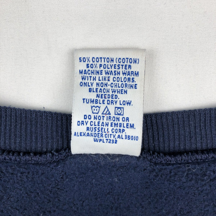 90'S Russell plain blank sweatshirt, sweatshirt, men's XXL size, vintage cotton navy blue type Vintage Second Hand