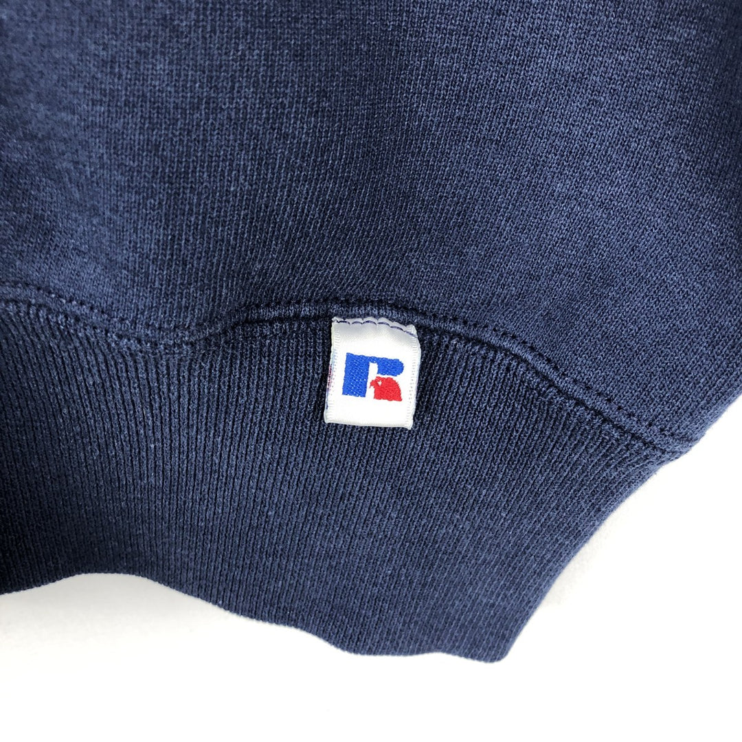 90'S Russell plain blank sweatshirt, sweatshirt, men's XXL size, vintage cotton navy blue type Vintage Second Hand