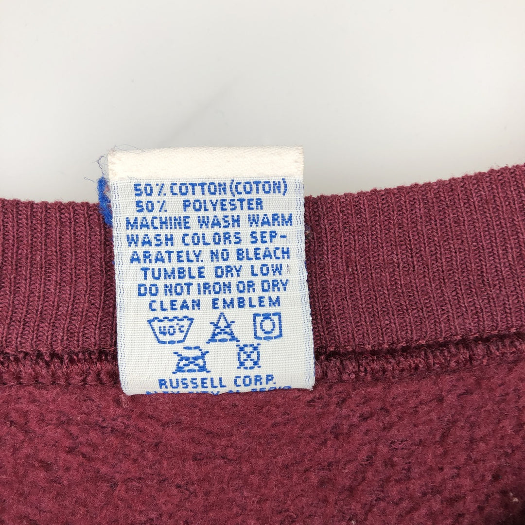 90'S Russell plain blank sweatshirt, sweatshirt, made in USA, men's XXL, vintage cotton red type Vintage Second Hand