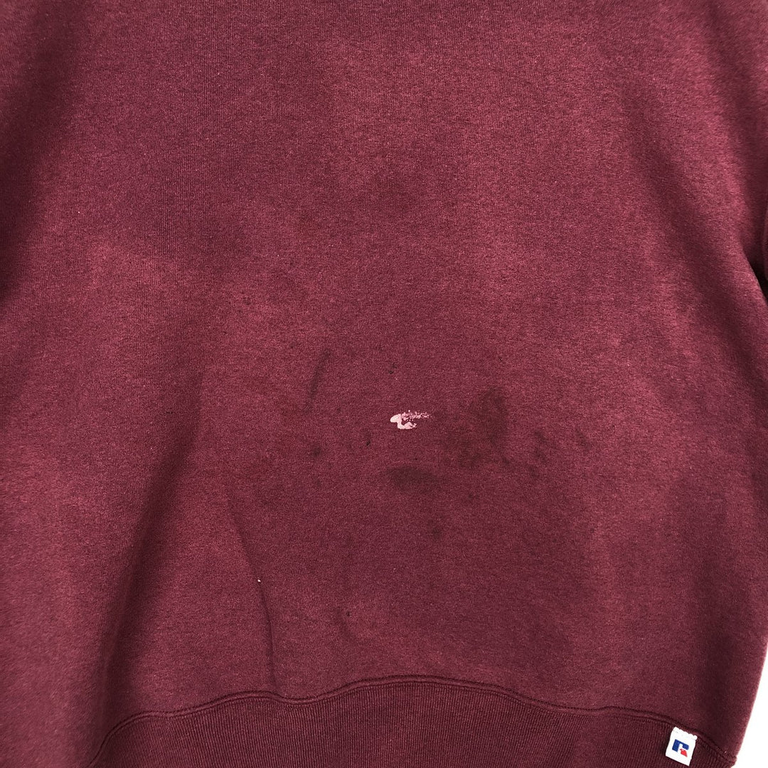 90'S Russell plain blank sweatshirt, sweatshirt, made in USA, men's XXL, vintage cotton red type Vintage Second Hand