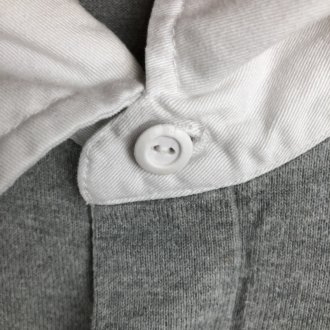 OLD NAVY Long-Sleeve Rugby Shirt, Men's Size L (approx.) cotton gray type Vintage Second Hand