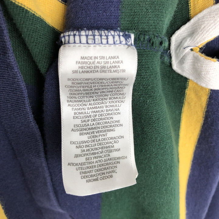 Ralph Lauren POLO RALPH LAUREN Striped Pattern Multi-Stripe Long-Sleeve Rugby Shirt, Men's Size S (approx.) cotton green type Vintage Second Hand