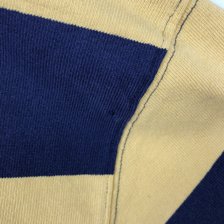 Ralph Lauren LAUREN Striped Pattern Long-Sleeve Rugby Shirt, Men's Size XL (approx.) cotton yellow type Vintage Second Hand