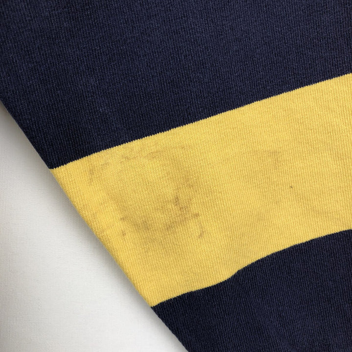 Ralph Lauren LAUREN Striped Pattern Long-Sleeve Rugby Shirt, Men's Size XL (approx.) cotton yellow type Vintage Second Hand