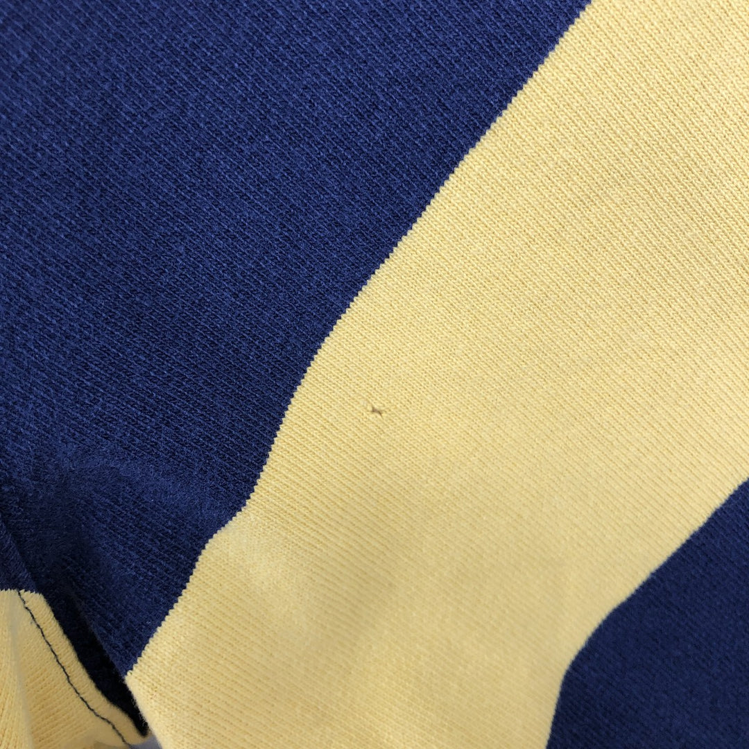 Ralph Lauren LAUREN Striped Pattern Long-Sleeve Rugby Shirt, Men's Size XL (approx.) cotton yellow type Vintage Second Hand