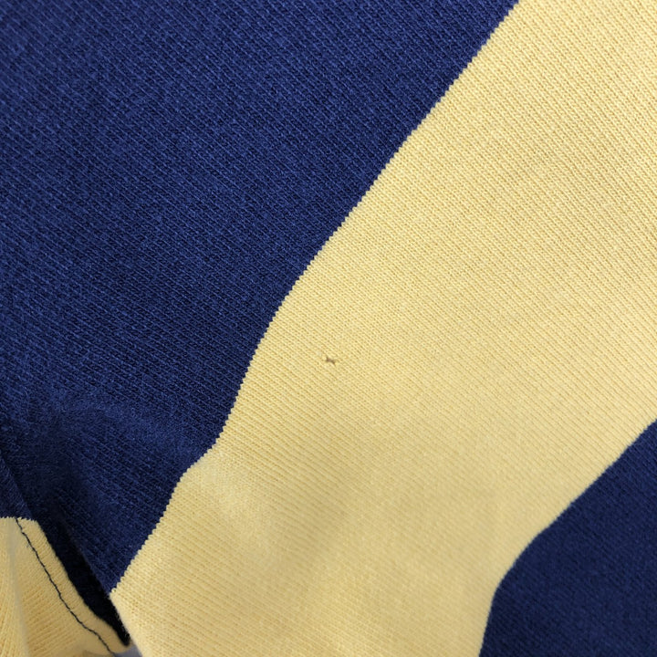 Ralph Lauren LAUREN Striped Pattern Long-Sleeve Rugby Shirt, Men's Size XL (approx.) cotton yellow type Vintage Second Hand