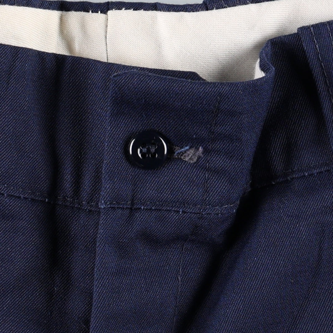 70s-80'S Sears PERMA-PREST Work Pants, Men's W34 (approx.), Vintage unclear navy blue type Vintage Second Hand