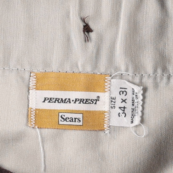 1970'S Sears work pants, men's size W33 (approx.), vintage. unclear brown type Vintage Second Hand