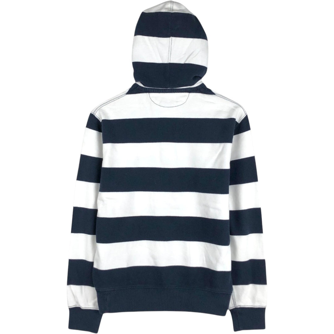 Ralph Lauren POLO RALPH LAUREN Striped Pattern Sweatshirt Pullover Hoodie, Men's Size S (approx.) cotton navy blue type Vintage Second Hand