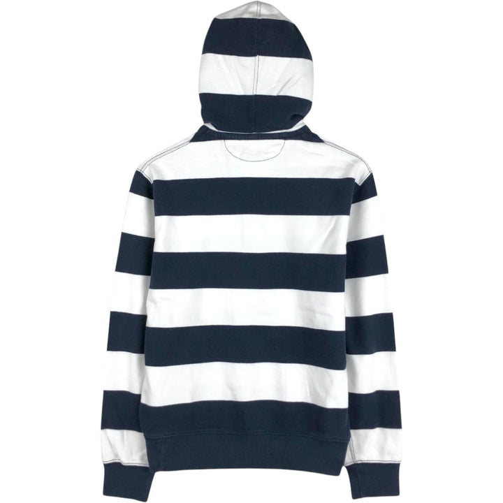 Ralph Lauren POLO RALPH LAUREN Striped Pattern Sweatshirt Pullover Hoodie, Men's Size S (approx.) cotton navy blue type Vintage Second Hand