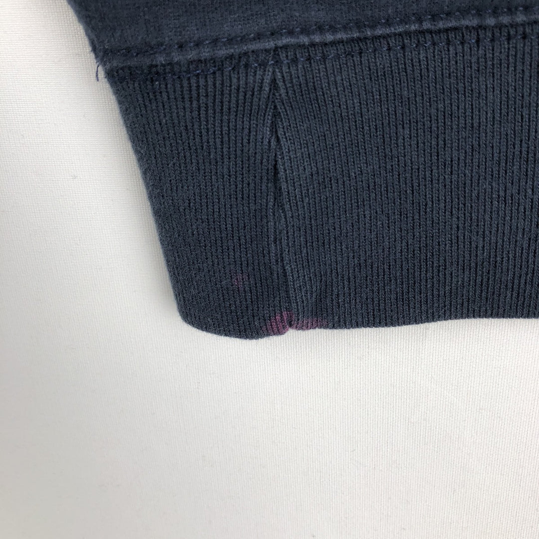 Ralph Lauren POLO RALPH LAUREN Striped Pattern Sweatshirt Pullover Hoodie, Men's Size S (approx.) cotton navy blue type Vintage Second Hand
