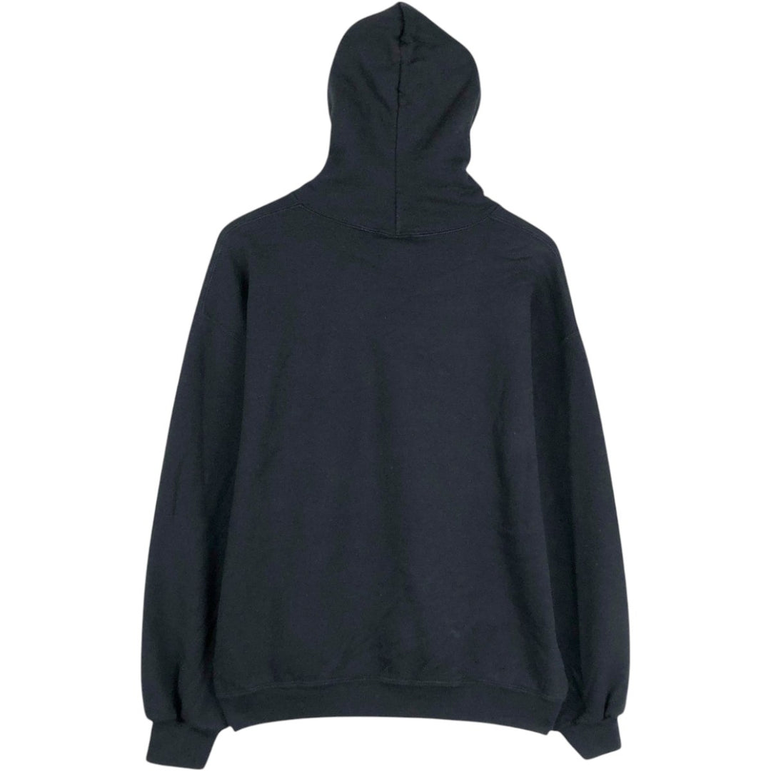 Russell Blank Sweatshirt Hoodie (Men's Size L) cotton black type Vintage Second Hand