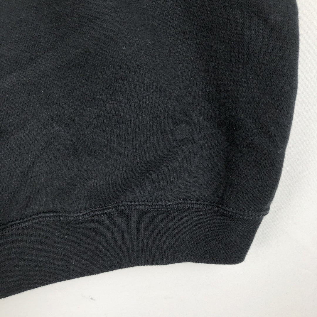 Russell Blank Sweatshirt Hoodie (Men's Size L) cotton black type Vintage Second Hand
