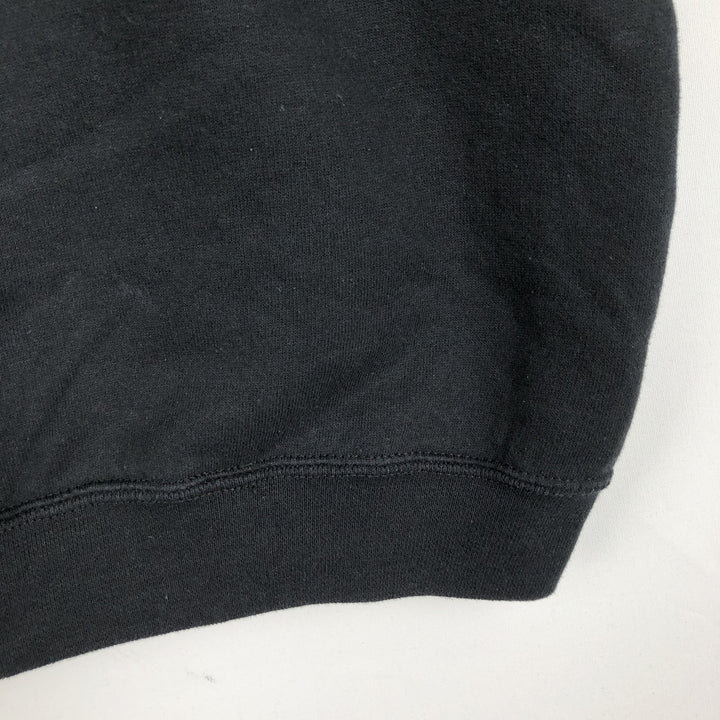 Russell Blank Sweatshirt Hoodie (Men's Size L) cotton black type Vintage Second Hand