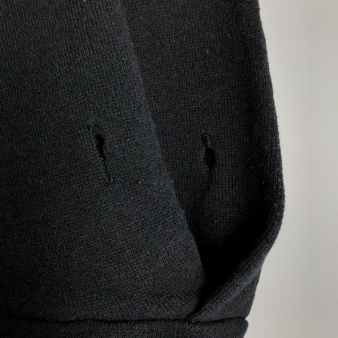 Russell Blank Sweatshirt Hoodie (Men's Size L) cotton black type Vintage Second Hand
