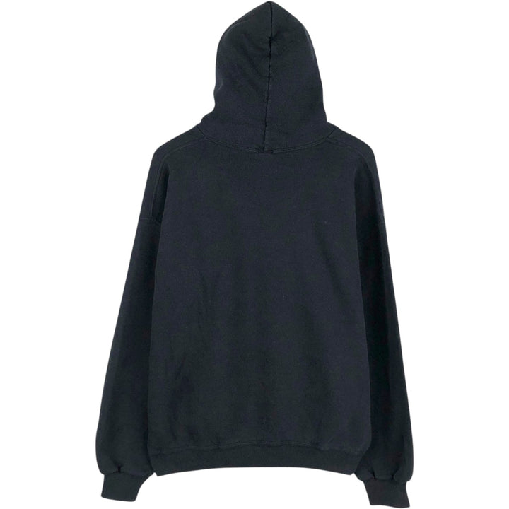 Russell Blank Sweatshirt Hoodie (Men's Size XL) cotton black type Vintage Second Hand