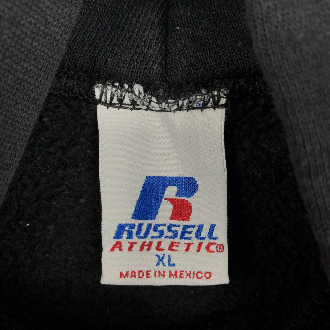 Russell Blank Sweatshirt Hoodie (Men's Size XL) cotton black type Vintage Second Hand