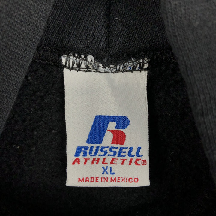 Russell Blank Sweatshirt Hoodie (Men's Size XL) cotton black type Vintage Second Hand
