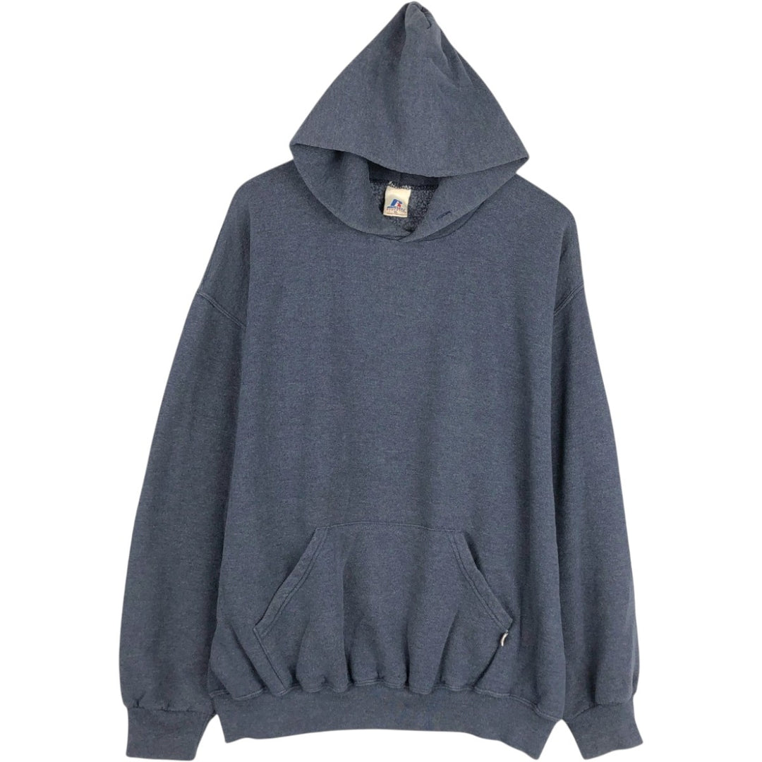 Russell Blank Sweatshirt Hoodie (Men's Size XL) polyester navy blue type Vintage Second Hand
