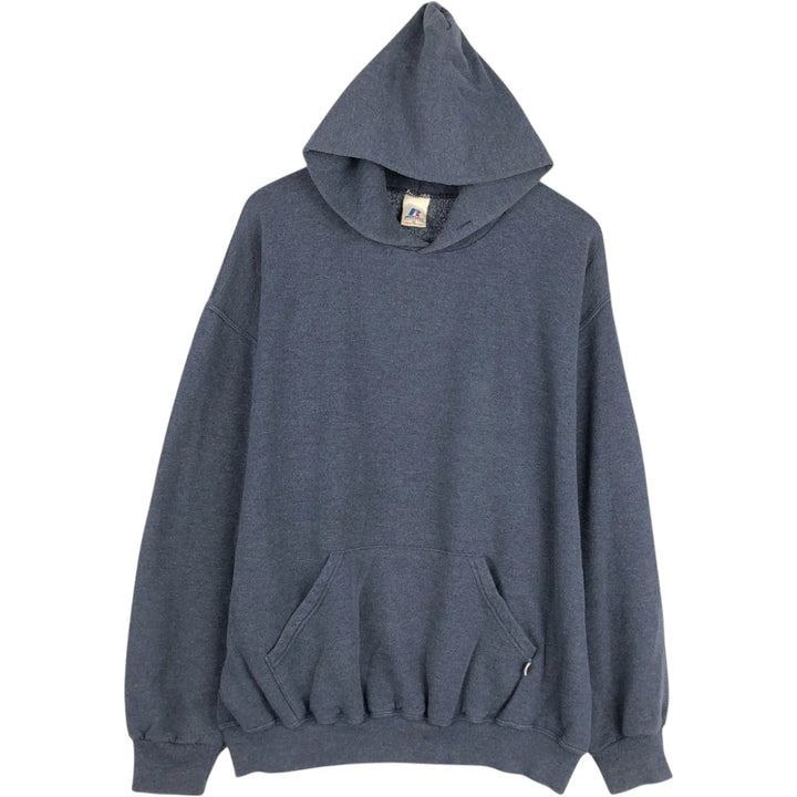 Russell Blank Sweatshirt Hoodie (Men's Size XL) polyester navy blue type Vintage Second Hand
