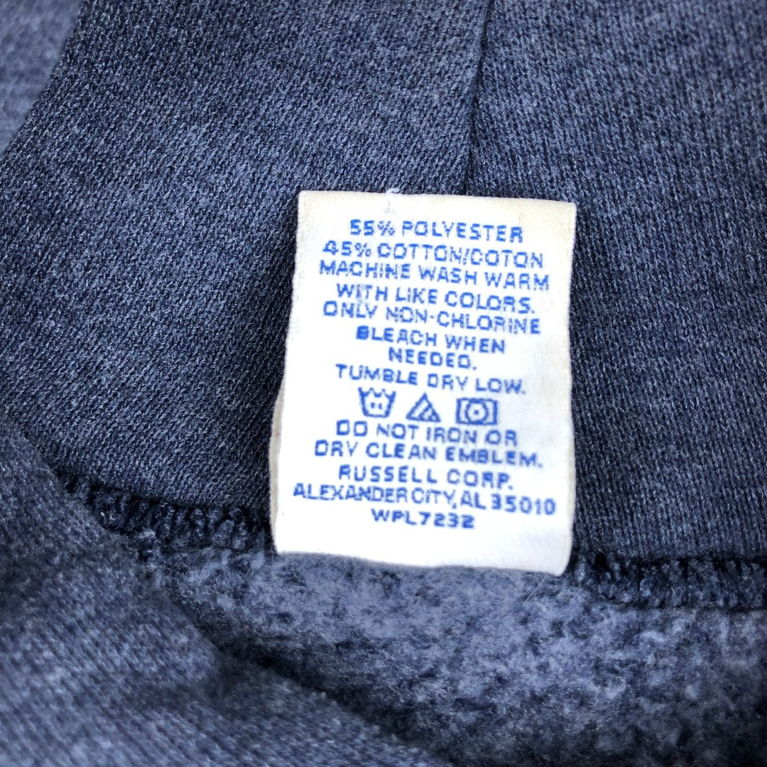 Russell Blank Sweatshirt Hoodie (Men's Size XL) polyester navy blue type Vintage Second Hand