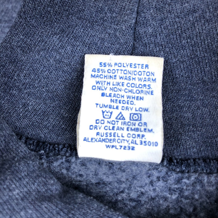 Russell Blank Sweatshirt Hoodie (Men's Size XL) polyester navy blue type Vintage Second Hand