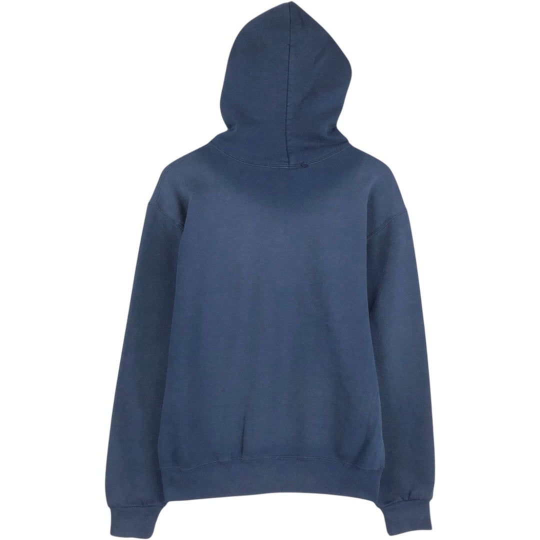 90'S Russell plain blank sweatshirt hoodie men's M size vintage cotton navy blue type Vintage Second Hand