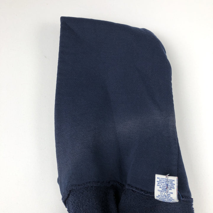 90'S Russell plain blank sweatshirt hoodie men's M size vintage cotton navy blue type Vintage Second Hand