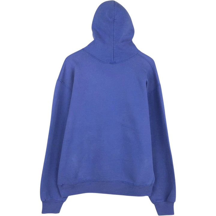 Vintage 90'S Russell plain blank sweatshirt/hoodie, size L, men's cotton blue type Vintage Second Hand