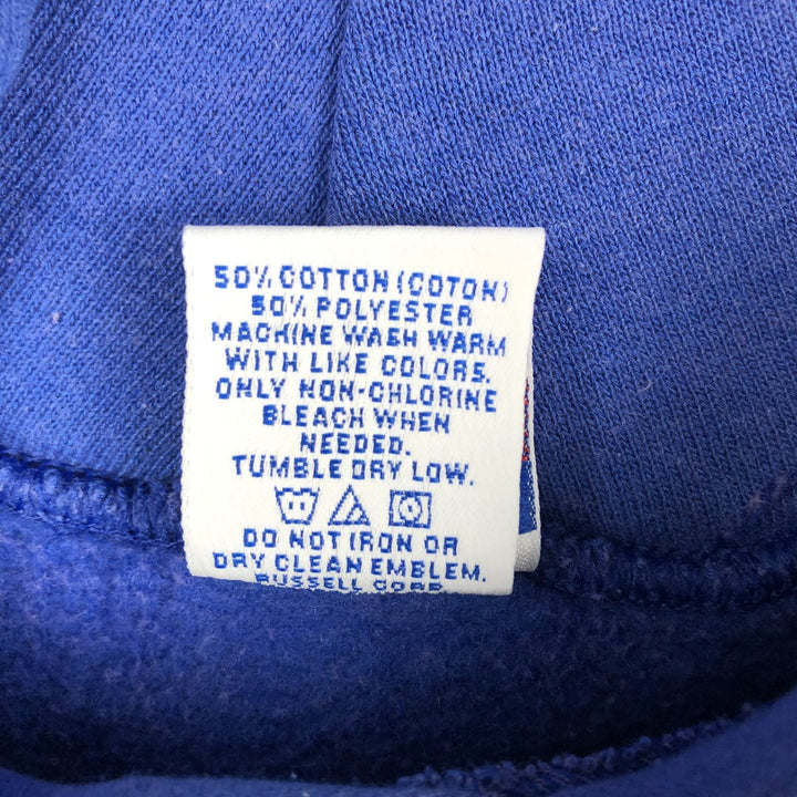Vintage 90'S Russell plain blank sweatshirt/hoodie, size L, men's cotton blue type Vintage Second Hand