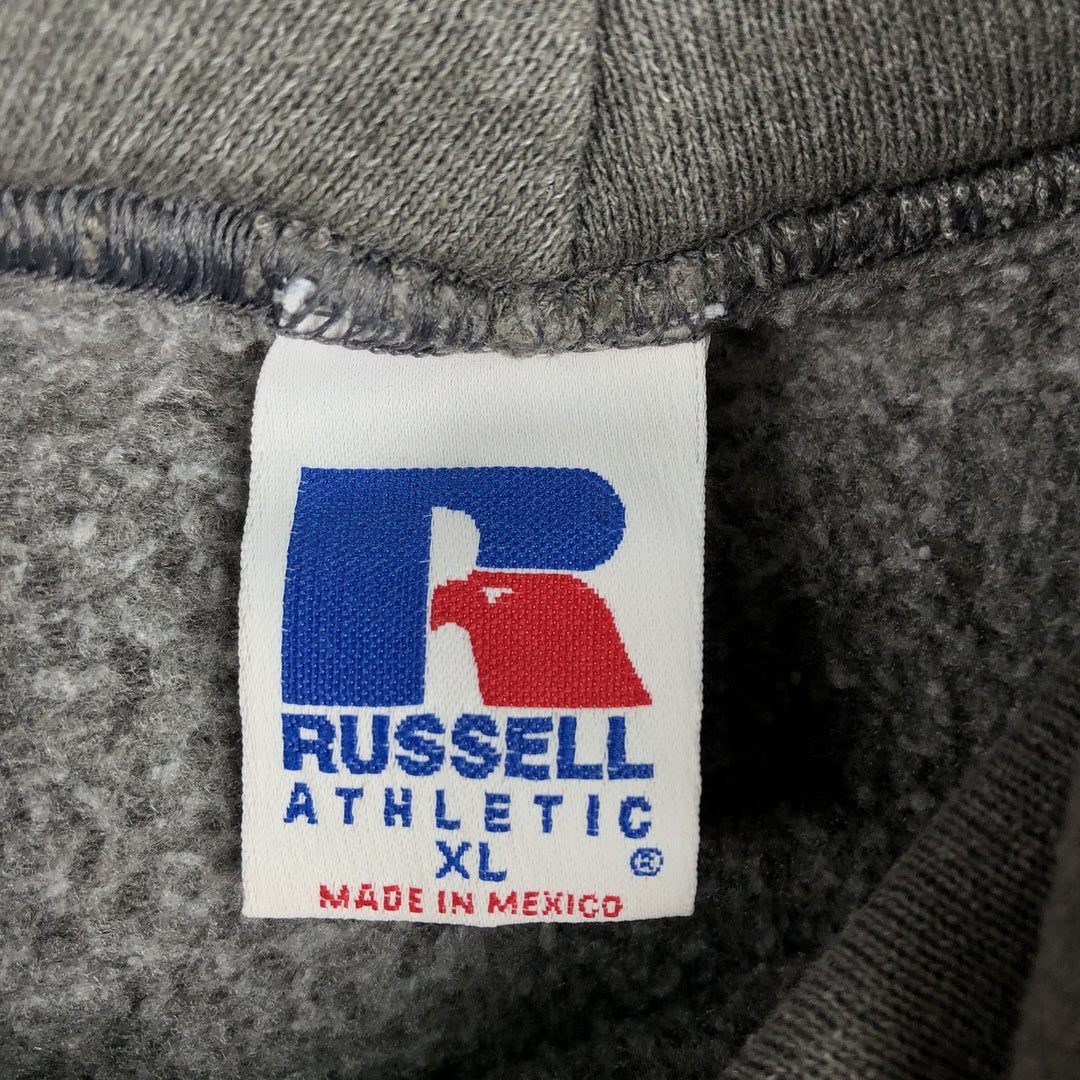 90'S Russell plain blank sweatshirt hoodie men's XL vintage cotton gray type Vintage Second Hand