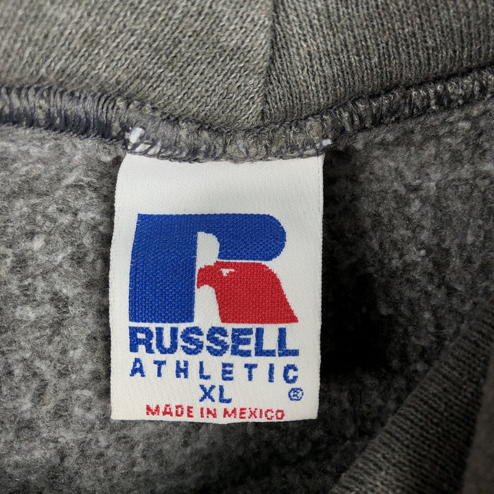 90'S Russell plain blank sweatshirt hoodie men's XL vintage cotton gray type Vintage Second Hand