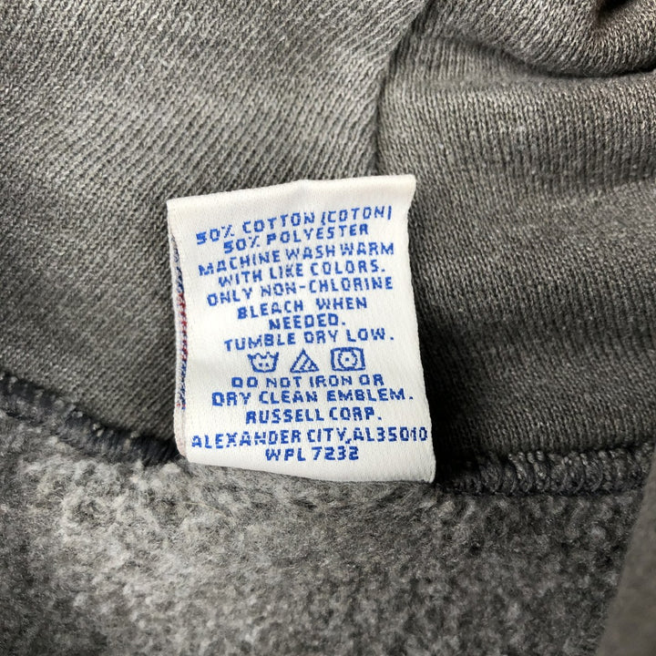 90'S Russell plain blank sweatshirt hoodie men's XL vintage cotton gray type Vintage Second Hand