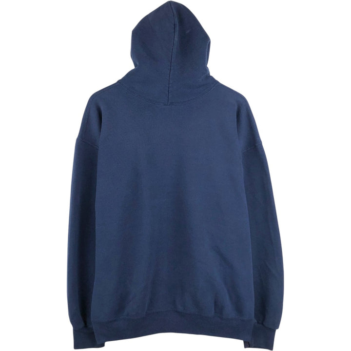 90'S Russell plain blank sweatshirt hoodie made in USA men's XL vintage cotton navy blue type Vintage Second Hand