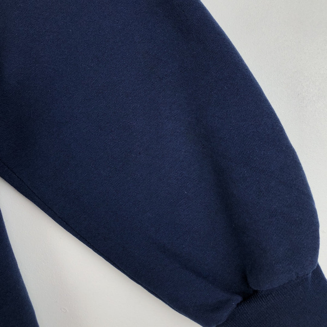 90'S Russell plain blank sweatshirt hoodie made in USA men's XL vintage cotton navy blue type Vintage Second Hand