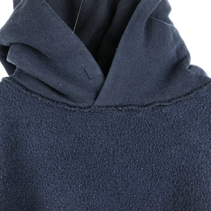 90'S Russell plain blank sweatshirt hoodie made in USA men's XL vintage cotton navy blue type Vintage Second Hand