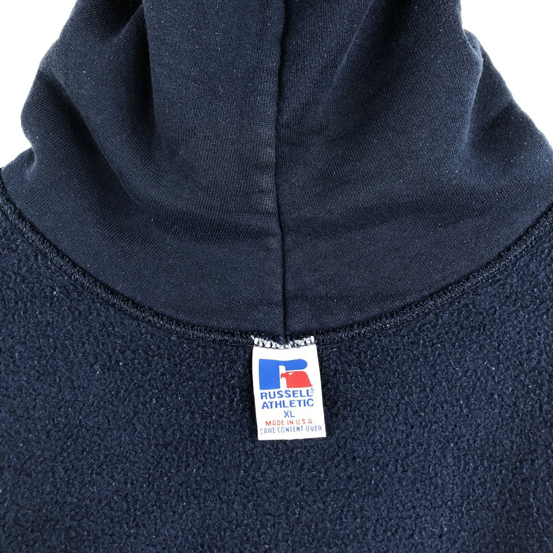 90'S Russell plain blank sweatshirt hoodie made in USA men's XL vintage cotton navy blue type Vintage Second Hand