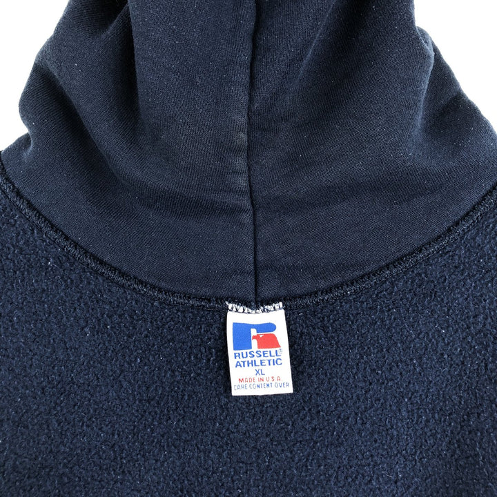 90'S Russell plain blank sweatshirt hoodie made in USA men's XL vintage cotton navy blue type Vintage Second Hand