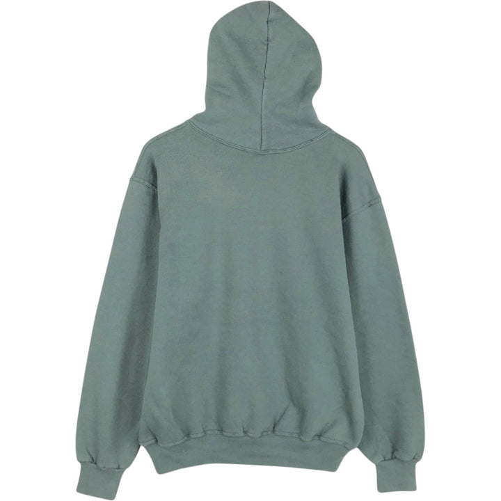 90'S Russell plain blank sweatshirt hoodie men's M size vintage cotton green type Vintage Second Hand