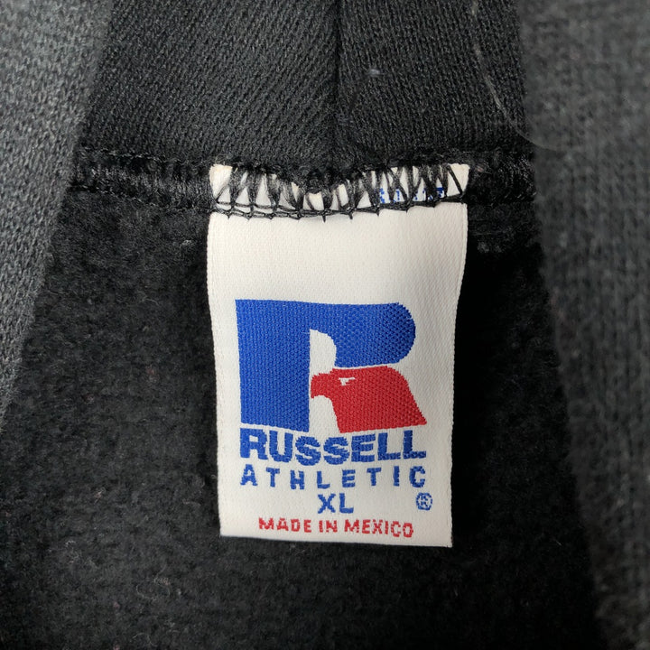 90'S Russell plain blank sweatshirt hoodie men's XL vintage cotton black type Vintage Second Hand