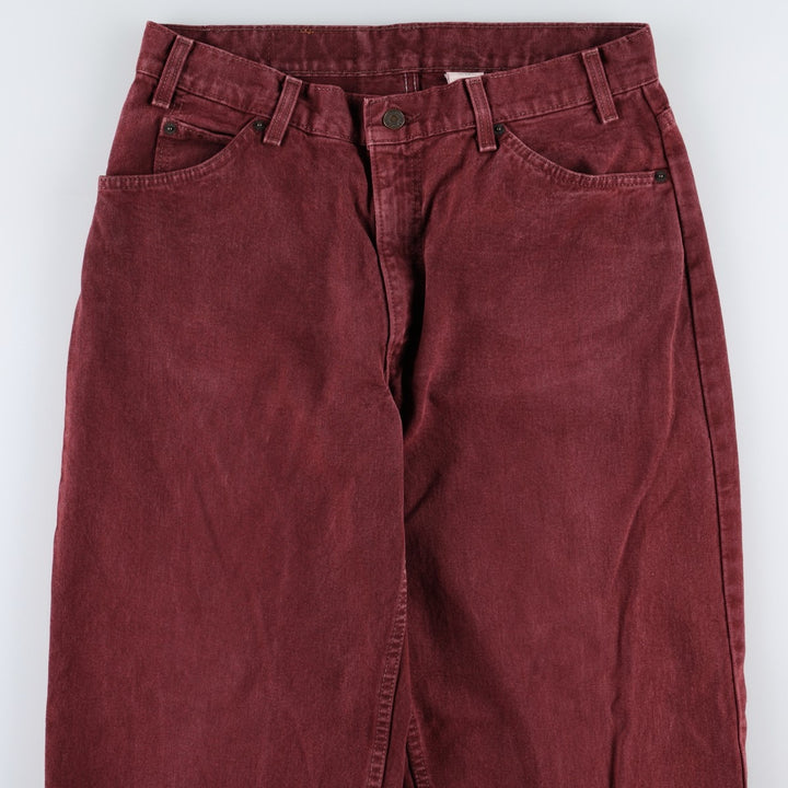 1990'S Levi's 550 Loose Fit Tapered Leg Orange Tab Tapered Denim Pants, Made in USA, Men's Size W34 (approx.), Vintage cotton Purple type red-purple Vintage Second Hand