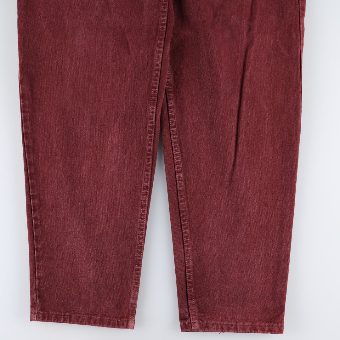 1990'S Levi's 550 Loose Fit Tapered Leg Orange Tab Tapered Denim Pants, Made in USA, Men's Size W34 (approx.), Vintage cotton Purple type red-purple Vintage Second Hand